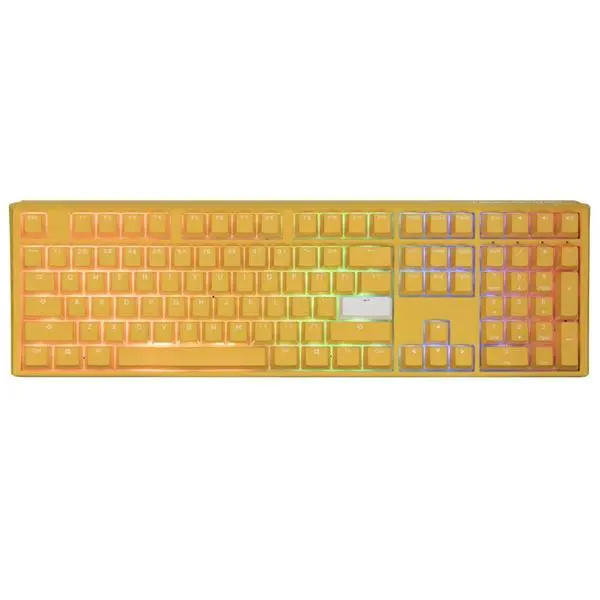 Геймърскa механична клавиатура Ducky One 3 Yellow Full-Size, Cherry MX Clear - DUCKY-KEY-08-WUSPDYDYYYC1