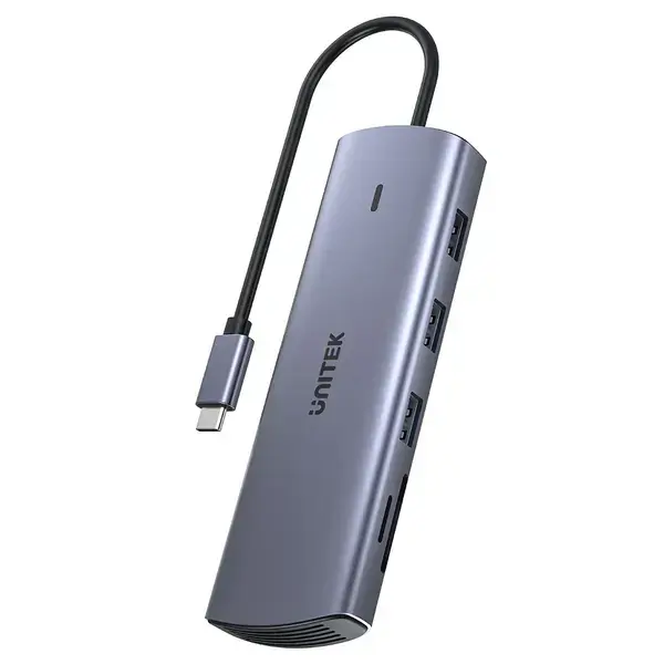 Unitek Докинг станция Type-C Docking Station PD3.0 100W HDMI, USB-C x 1, USB3.0 x 3, LAN, SD, VGA - D1113A