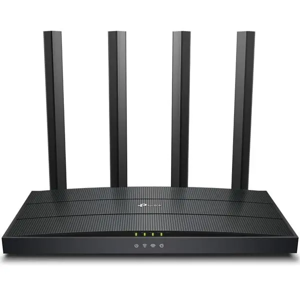 Рутер TP-Link Archer AX12, 1500Mbps, 2.4GHz(300Mbps)/5GHz(1200Mbps), Wireless AX, 3x LAN 10/100/1000, 1x WAN 10/100/1000, 4x външни антени