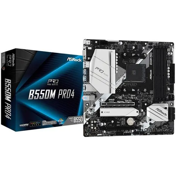 ASROCK Desktop B550M PRO4: Материнската платка, която ще отключи пълния потенциал на вашия компютър