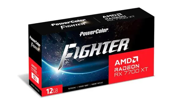 RX 7700XT 12GB PowerColor Fighter Radeon GDDR6 3Fan -  (К)  - RX7700XT 12G-F/OC (8 дни доставкa)