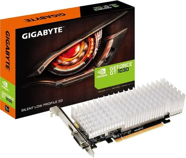 Видео карта GIGABYTE GeForce® GT 1030 2GB GDDR5 64 bit, Silent, Low Profile, DVI-D, HDMI - GA-VC-N1030SL-2GL