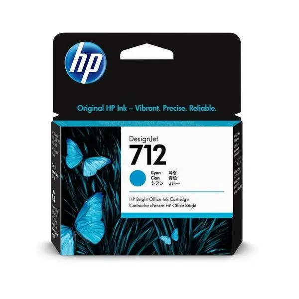 HP 712 29-ml Cyan Ink Cartridge - 3ED67A