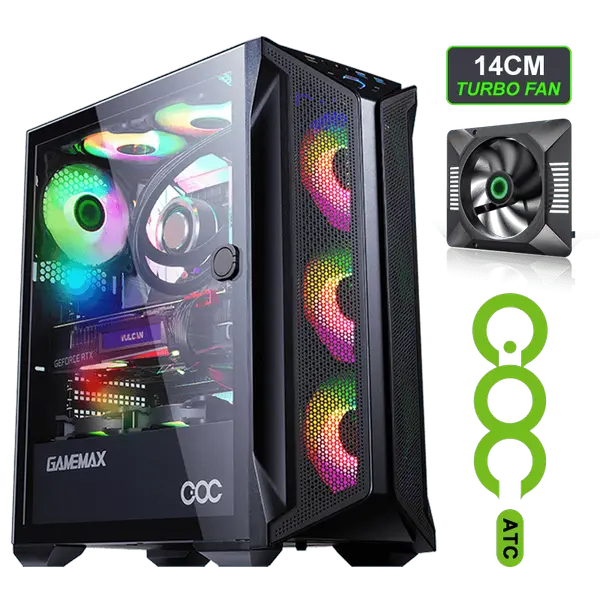GameMax Computer Case Brufen C1 Black COC (COC is Cooling Over-Clocking, pre-installed