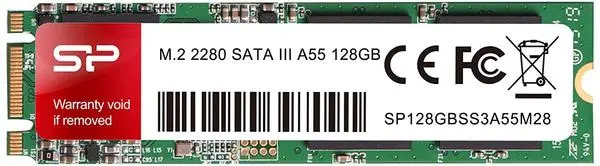 SILICON POWER A55 128GB SSD, M.2 2280, SATA SATA 6Gb/s, Read/Write: 560 / 530 MB/s SP128GBSS3A55M28