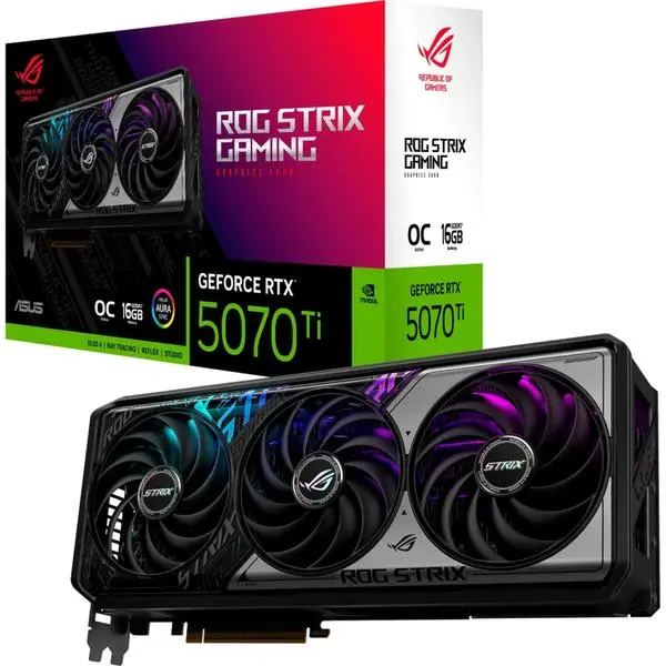 Asus ROG Strix GeForce RTX 5070 Ti 16GB GDDR7 OC - 90YV0M90-M0NA00