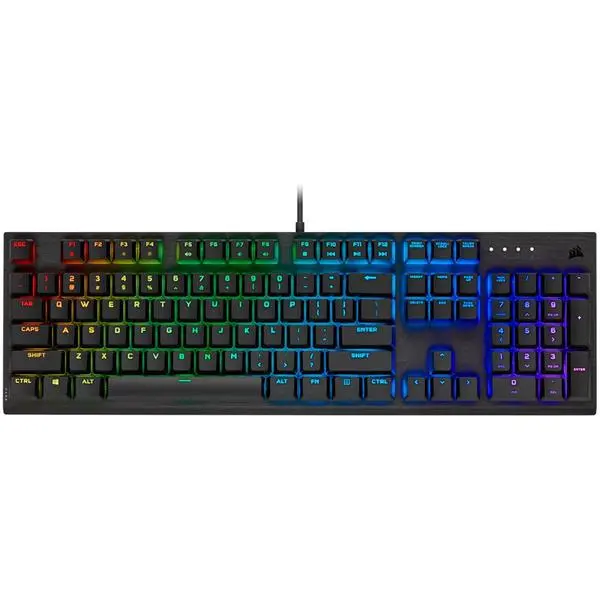 Corsair K60 RGB PRO Mechanical Gaming Keyboard, Backlit RGB LED, CHERRY VIOLA, Black - CH-910D019-NA