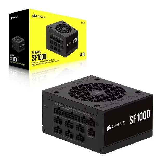 Захранване Corsair SF1000 (2024) (CP-9020257-EU) (Разопакован продукт), 1000W, Active PFC, 80 Plus Platinum, 92mm вентилатор