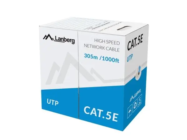 Lanberg Lan Cable UTP Cat.5e 305m Solid CCA Blue - LCU5-10CC-0305-B
