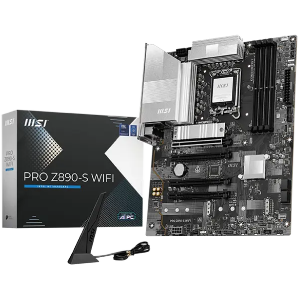 MSI PRO Z890-S WIFI, LGA 1851, Dual Channel DDR5 up to 8600(OC)MHz, 4x PCIe x16 slots - PRO_Z890-S_WIFI