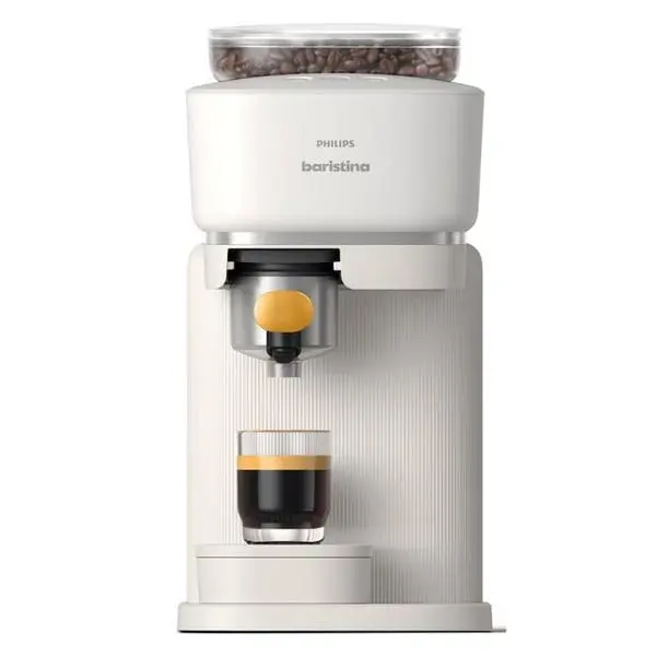 Кафемашина еспресо Philips Baristina BAR300/03, 1500W, 16 bar налягане, 1.2 л. воден резервоар, керамична мелничка, функция extra-shot, бяла