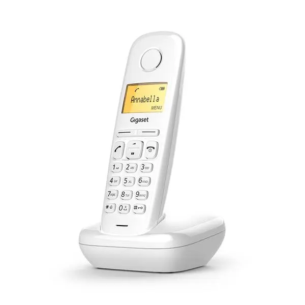 Безжичен DECT телефон Gigaset A170 - бял