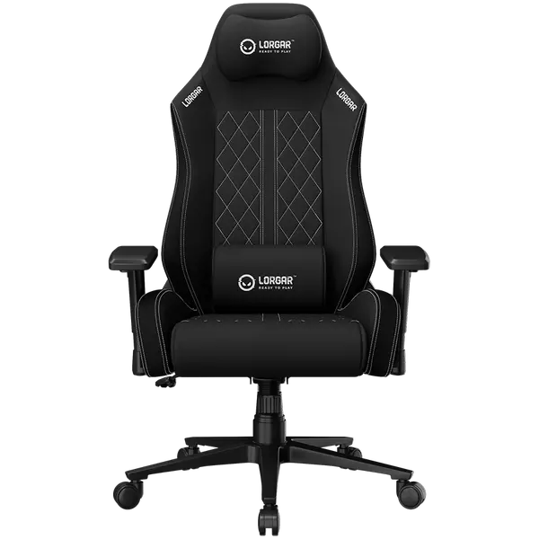 LORGAR CHA41, Ergonomic Gaming Chair Advanced, premium anti-stain fabric, Black/white - LRG-CHA41-BK-WH