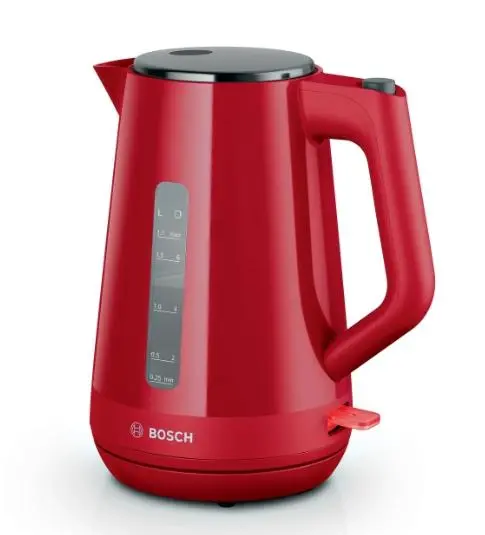 Bosch TWK1M124, MyMoment Plastic Kettle, 2400 W, 1.7 l, Cup indicator, Limescale filter, Triple safety function, Red - TWK1M124