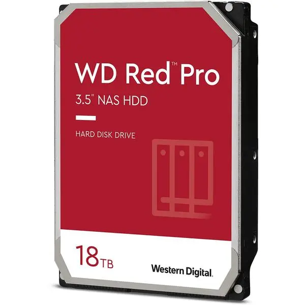 18TB WD Red Pro NAS, SATA 6Gb/s, 7200 rpm, 512MB кеш, 3.5" (8.89 cm) WD181KFGX