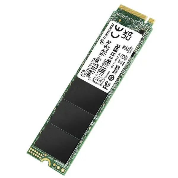 Transcend 2TB, M.2 2280, PCIe Gen3x4, NVMe, TLC, DRAM-less - TS2TMTE115S - (P)
