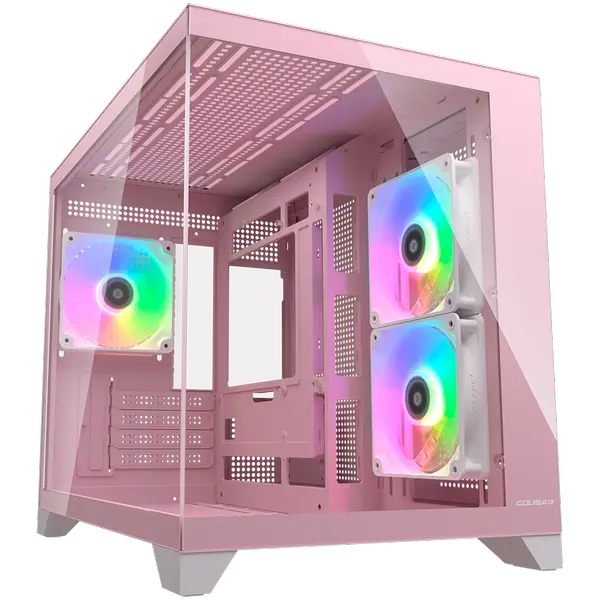 COUGAR FV150 Mini RGB PC Case, Mid tower, Pink - CGR-2QA6P-RGB
