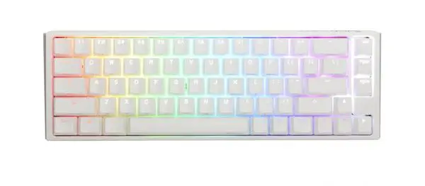 Геймърскa механична клавиатура Ducky One 3 Pure White SF 65%, Hotswap Cherry MX Black, RGB, PBT Keycaps - DUCKY-KEY-67-AUSPDPWWWSC1