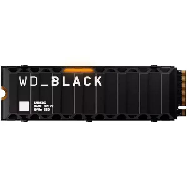 Памет SSD 4TB, Western Digital WD_BLACK SN850X with heatsink, NVMe, M.2 (2280), скорост на четене до 7300MB/s, скорост на запис до 6600MB/s