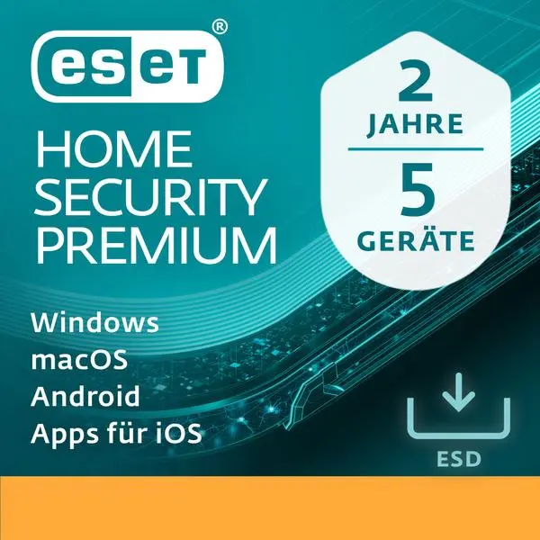 ESET Home Security Premium - 5 User, 2 Years - ESD-DownloadESD -  (К)  - EHSP-N2A5-VAKT-E (8 дни доставкa)