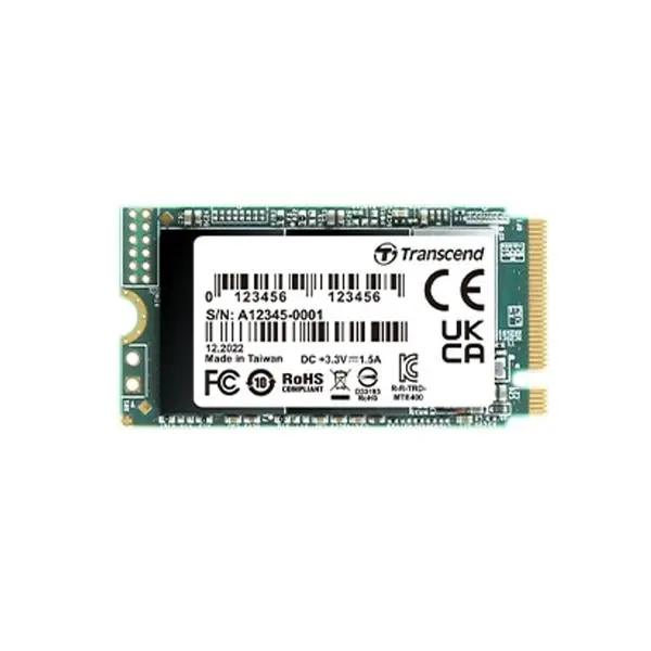Памет SSD 1TB Transcend TS1TMTE400S, NVMe, M.2 (2242), скорост на четене до 2000MB/s, скорост на запис до 1700MB/s