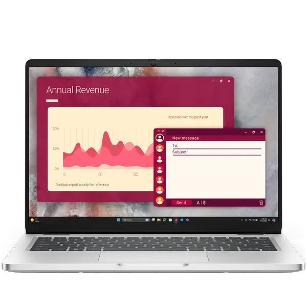 Лаптоп Dell Pro 14 (PC14250) Intel Core Ultra 7 Mobile Processor 255U, 16 GB (1 slot), SSD  - PC14250_U716G512GIR_UBU-14