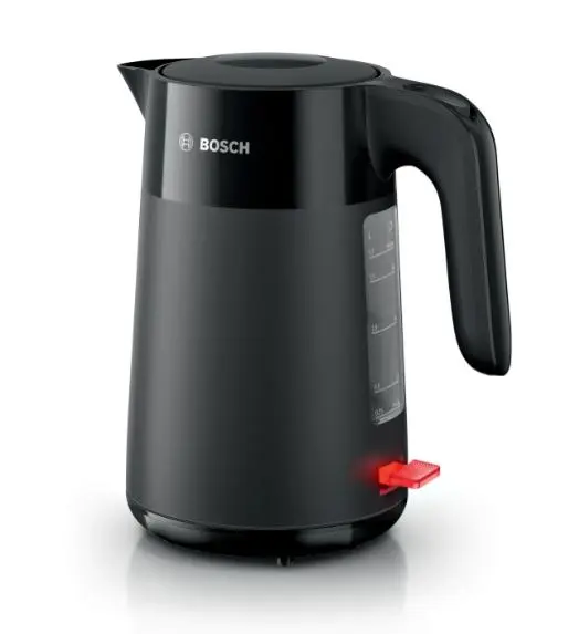 Bosch TWK2M163, MyMoment Plastic Kettle, 2400 W, 1.7 l, Cup indicator, Limescale filter, Triple safety function, Black - TWK2M163