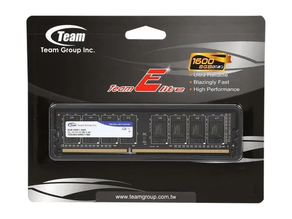 Team Group Elite DDR3 - 8GB, 1600 mhz, CL11-11-11-28 1.5V -  TED38G1600C1101