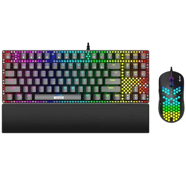 Marvo геймърски комплект COMBO CM373 Red Switches 2-in-1 TKL, Mouse - MARVO-CM373-R: Изчерпателно и вълнуващо ревю