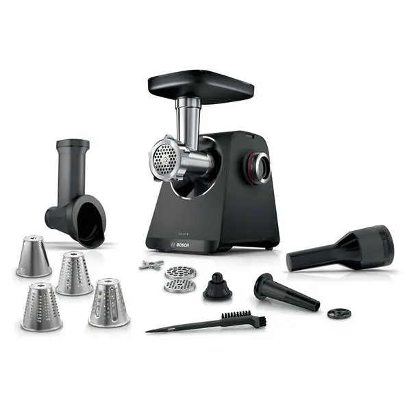Месомелачка Bosch MFWS440B, 2.5 кг. капацитет, функция обратен ход, 2 скорости, 1900W, черна