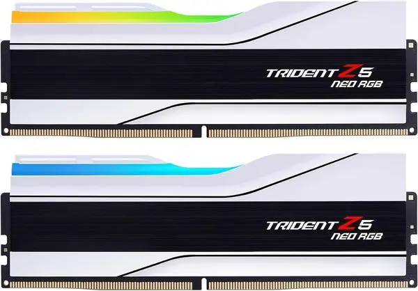 G.SKILL Trident Z5 Neo RGB White 64GB(2x32GB) DDR5 PC5-48000 6000MHz CL30 F5-6000J3036G32GX2-TZ5NRW -  F5-6000J3036G32GX2-TZ5NRW
