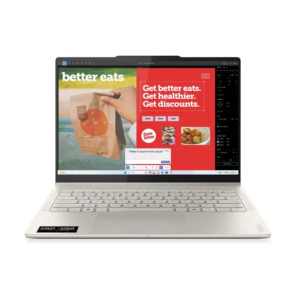 Лаптоп LENOVO YG 7 2IN1 / 83JR000XBM,  14",  AMD Ryzen AI 5 340 (6C / 12T, 2.0 / 4.8GHz, 6MB L2 / 16MB L3), RAM 24GB, SSD 1TB
