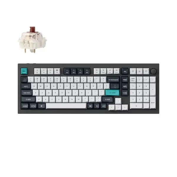 Механична клавиатура Keychron Q5 Max QMK Carbon Black - Gateron Jupiter Brown - KEYCHRON-KEY-Q5M-M3