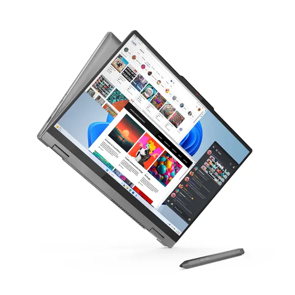 Лаптоп LENOVO IP5 2IN1 16/83DU000HBM,  16",  Intel Core 7 150U, 10C (2P + 8E) / 12T, P-core 1.8 / 5.4GHz, E-core 1.2 / 4.0GHz, 12MB, RAM 16GB, SSD 1TB