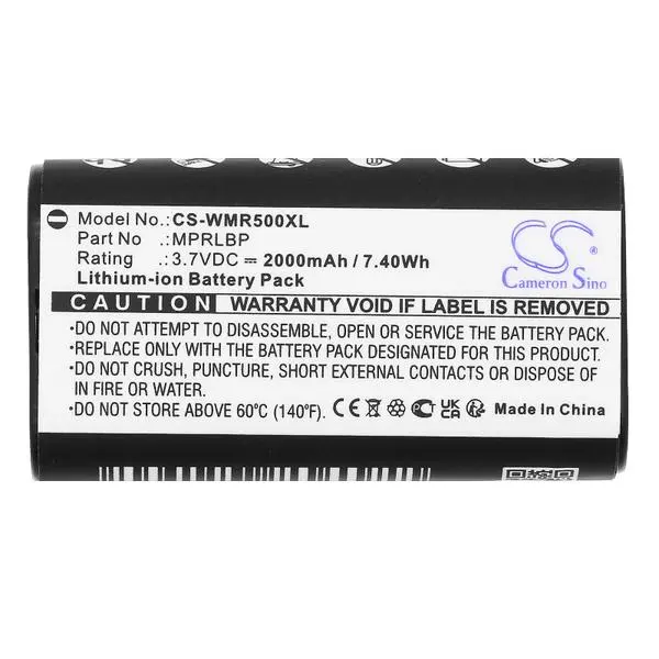 Батерия за за безжични  Bluetooth слушалки Wisycom MPRLBP, MPR30, MPR50, MPR51, MPR52, MTP60 LiIon 3.7V 2000mAh CAMERON SINO - CS-WMR500XL