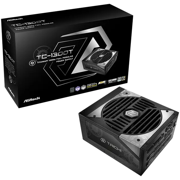 Захранване Asrock TC-1300T, 1300W, 80 Plus Titanium, Fully Modular PSU, Japanese Capacitors - TC-1300T