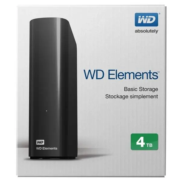 WD Elements 4TB HDD USB3.0 3.5inch Black  WDBWLG0040HBK