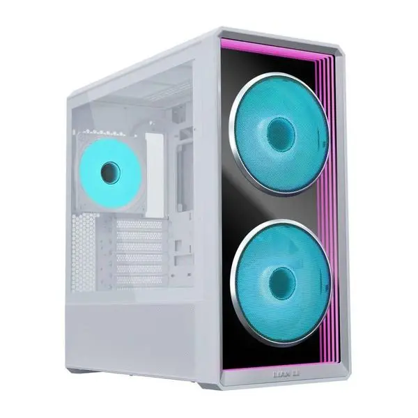 Кутия Lian Li LANCOOL 217 INF, SSI-EEB/EATX/ATX/microATX/Mini-ITX, 1x USB 3.2 Type-C, 2x 170mm вентилатора, 1x 140mm вентилатор, с прозорец, бяла, без захранване