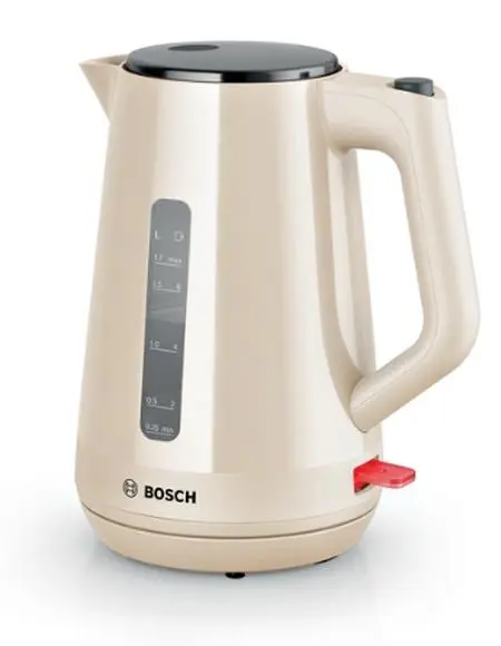 Bosch TWK1M127, MyMoment Plastic Kettle, 2400 W, 1.7 l, Cup indicator, Limescale filter, Triple safety function, Cream - TWK1M127