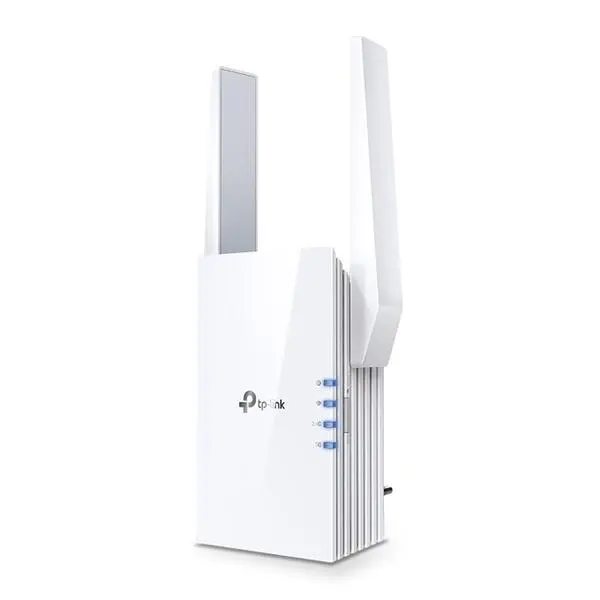 Range Extender/Репитер TP-Link RE605X AX1800, 2.4GHz (574 Mbps)/ 5.0 GHz (1200Mbps), 1x 0/100/1000M, 2x външни антени, AX Wi-Fi 6