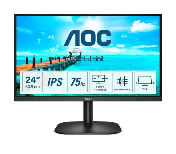 За тези, които търсят стилен и функционален монитор, AOC 24B2XDA предлага всичко необходимо. С размери от 23,8 инча и резолюция 1920x1080, мониторът осигурява я...