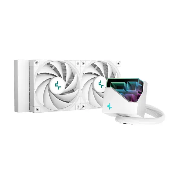 DeepCool Водно охлаждане Water Cooling LT520 White Addressable RGB, Infinity mirror design LGA1700/AM5 - R-LT520-WHAMNF-G-1