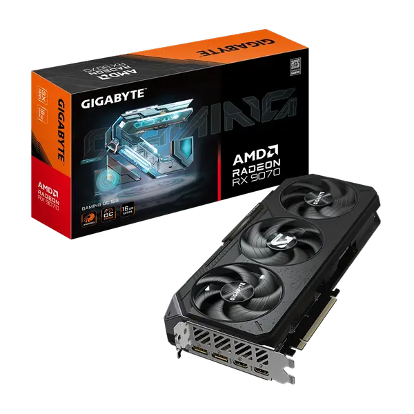 GIGABYTE AMD RX9070 HDMI DP 256B 16GB ACTIVE - R9070GAMING OC-16GD 1.0 - (70722)