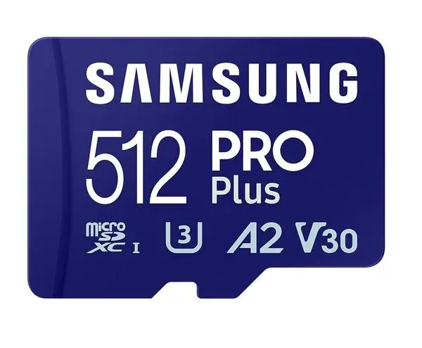 Samsung 512GB micro SD Card PRO Plus with Adapter, UHS-I, Read 180MB/s - Write 130MB/s - MB-MD512SA/EU