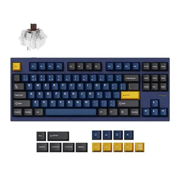 Механична клавиатура Lemokey L4 QMK TKL Navy Blue - Keychron Super Brown Switch - KEYCHRON-KEY-L4-J3