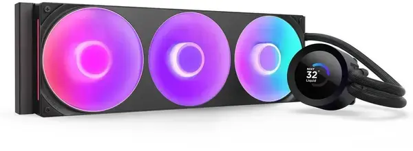 Охладител за процесор NZXT Kraken Plus 360 RGB LCD Display - Black - NZXT-FAN-RL-KR360-B2
