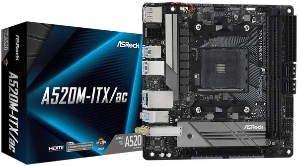 Дънна платка ASROCK A520M-ITX/AC /AM4 - 65102
