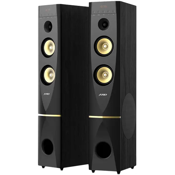 F&D T-88X 2.0 Floorstanding Speakers, 300W RMS (150x2), 1'' Tweeter + 5.25'' Speaker + 10'' Subwoofer for each channel - T-88X