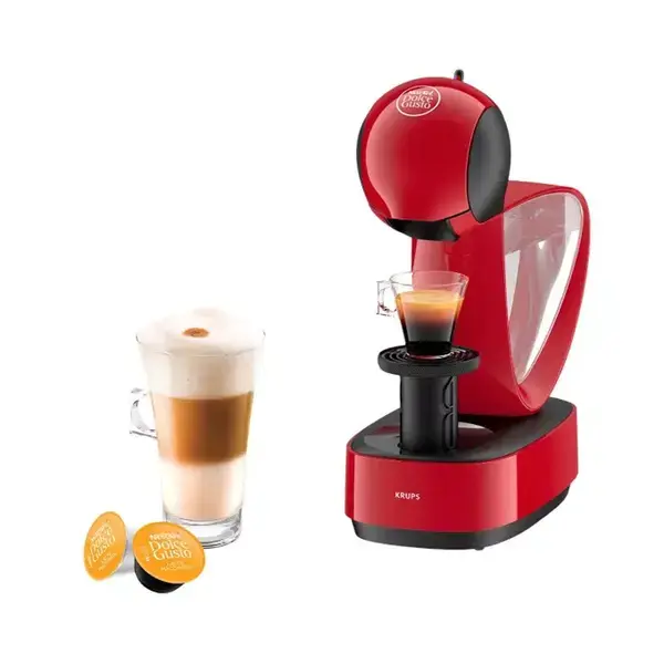 Кафемашина на капсули Krups Nescafe Dolce Gusto Infinissima, 1500W, 15 bar, 1.2 l. обем на резервоара за вода, червена, KP170510