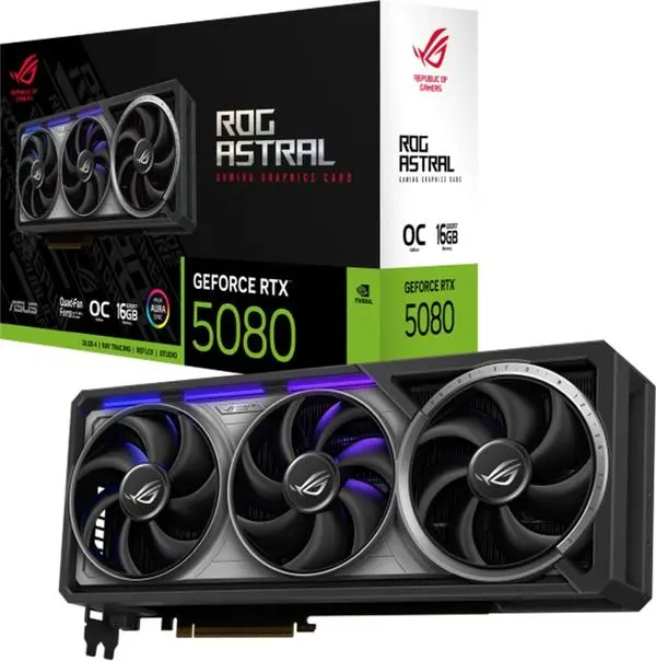 Asus ROG Astral GeForce RTX 5080 16GB GDDR7 OC - 90YV0LV0-M0NA00